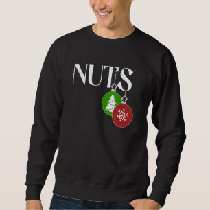 Kastanien-Weihnachts-Paar-Mann-Büro-Weihnachtsfeie Sweatshirt