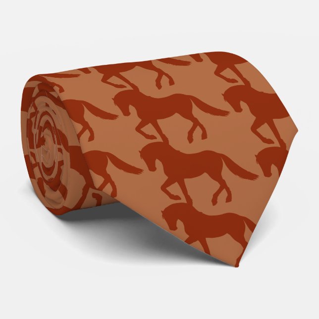 Kastanienbachpferd Burgundy Gemustert Neck Tie Krawatte (Gerollt)