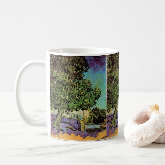 Kastanienbaum in Blossom von Vincent van Gogh Kaffeetasse (Mit Donut)