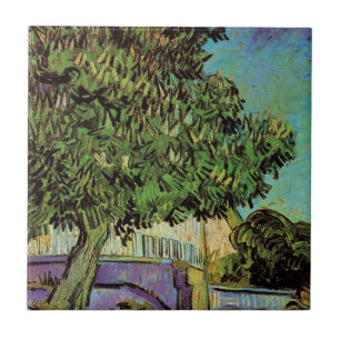 Kastanienbaum in Blüte von Vincent van Gogh Fliese