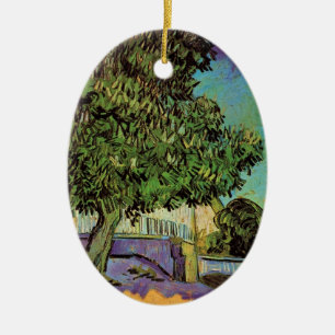 Kastanienbaum in Blüte von Vincent van Gogh Keramik Ornament