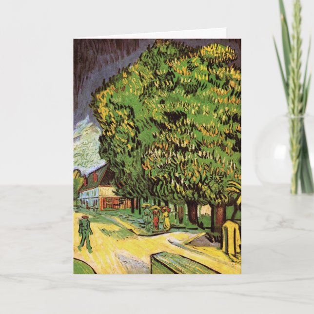 Kastanienbäume in Blossom von Vincent van Gogh Karte (Vorderseite)