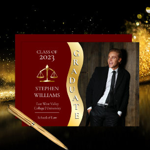 Kastanienbraun   Gold Graduate Wave Law Justice Gr Ankündigung