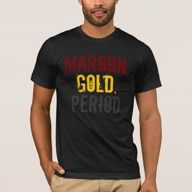 Kastanienbraun. Gold. Zeitraum. Angepasster T - T-Shirt (Vorderseite)