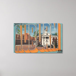 Kastanienbraun, New York - große Buchstabe-Szenen Leinwanddruck