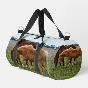 Kastanienbraune Stute und Palomino-Fohlen, Duffle Bag