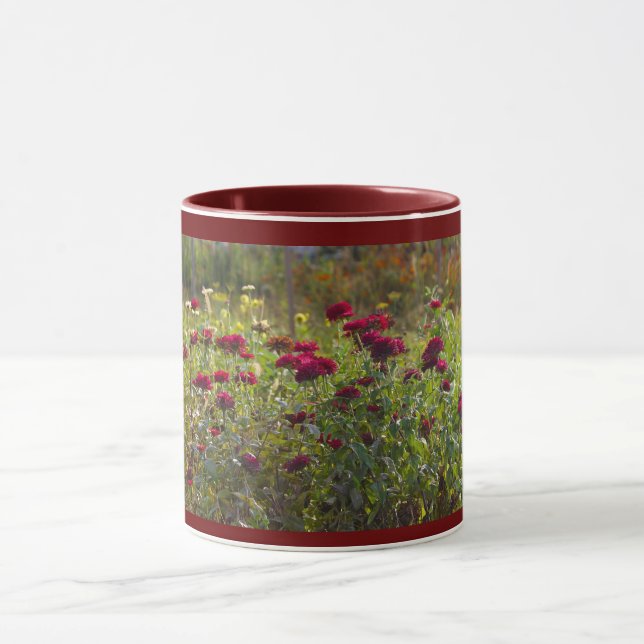 Kastanienbraune Wildblumen Tasse (Zentrum)