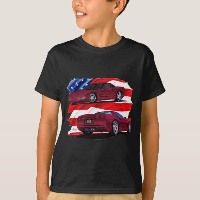 Kastanienbraunes Auto 1999-04 Korvette T-Shirt (Vorderseite)