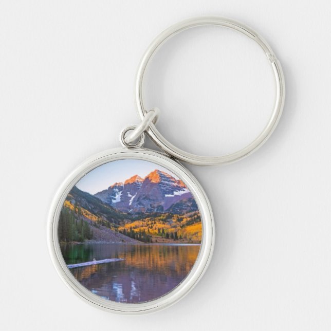 Kastanienbraunes Glühen Bell Alpen Schlüsselanhänger (Vorne)
