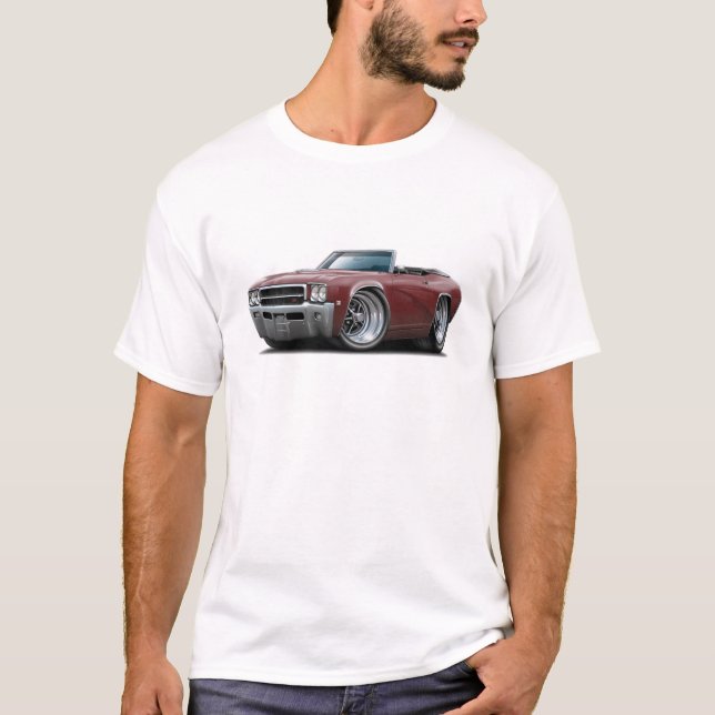 Kastanienbraunes Kabriolett 1969 Buicks GS T-Shirt (Vorderseite)