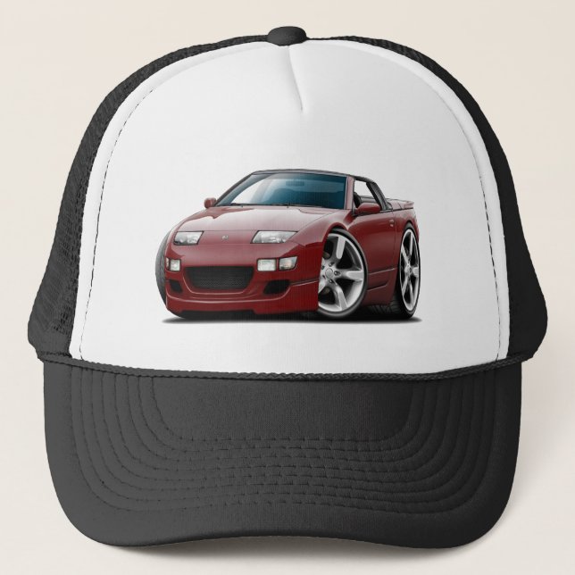 Kastanienbraunes Kabriolett Nissans 300ZX Truckerkappe (Vorderseite)