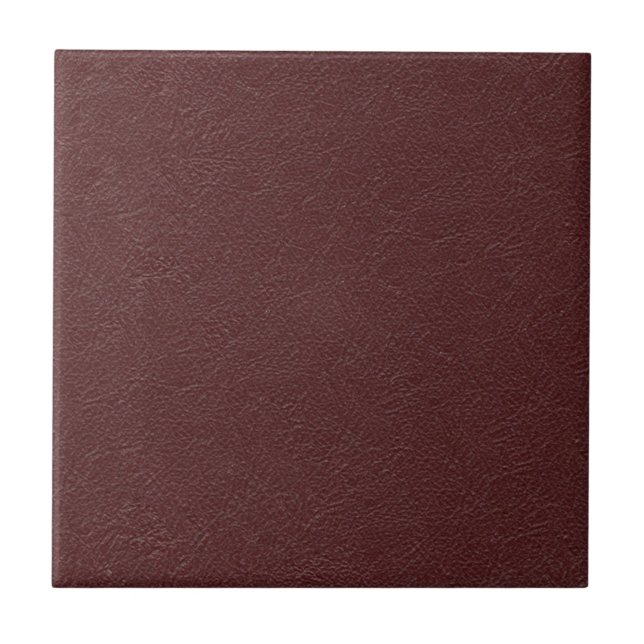 Kastanienbraunes Leder Fliese (Vorderseite)