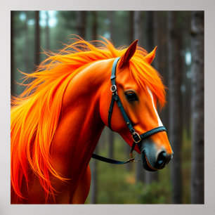 🐎 Kastanienbraunes Pferd Reiterei Heim Dekoration