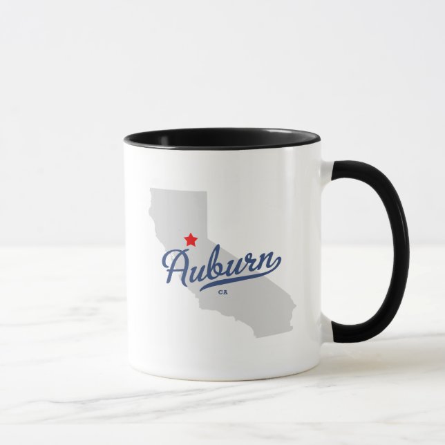 Kastanienbraunes Shirt Kaliforniens CA Tasse (Rechts)