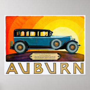 Kastanienbraunes ~ Vintage Automobil-Anzeige Poster
