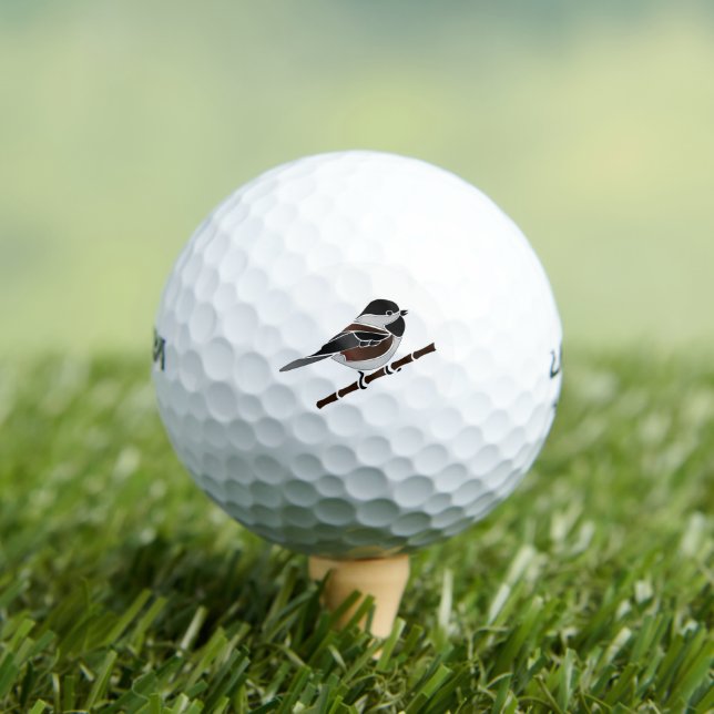 Kastaniengegarte Chickadee Bird Golfball (Insitu T-Shirt)