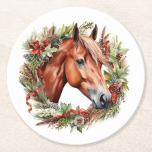 Kastanienhorn Weihnachtskraut Untersetzer
