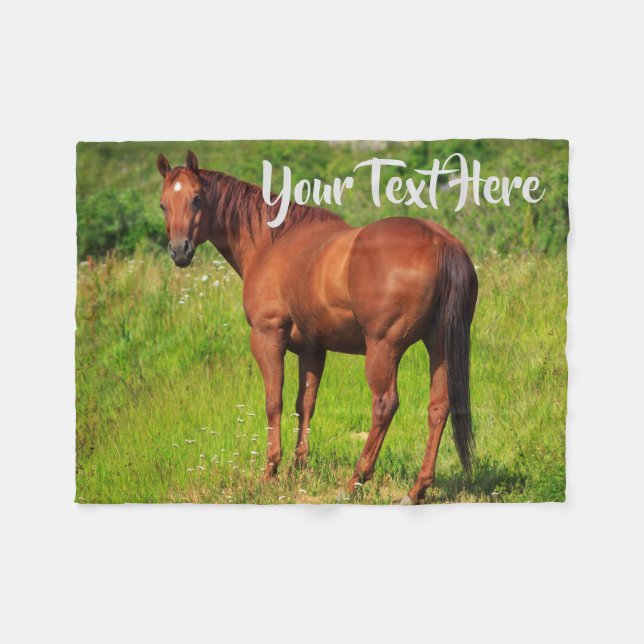 Kastanienmare Fleecedecke (Vorderseite (Horizontal))