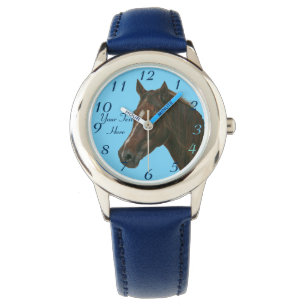 Kastanienmatte Armbanduhr