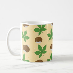 Kastanienmuster - Herbsteinfluss Kaffeetasse