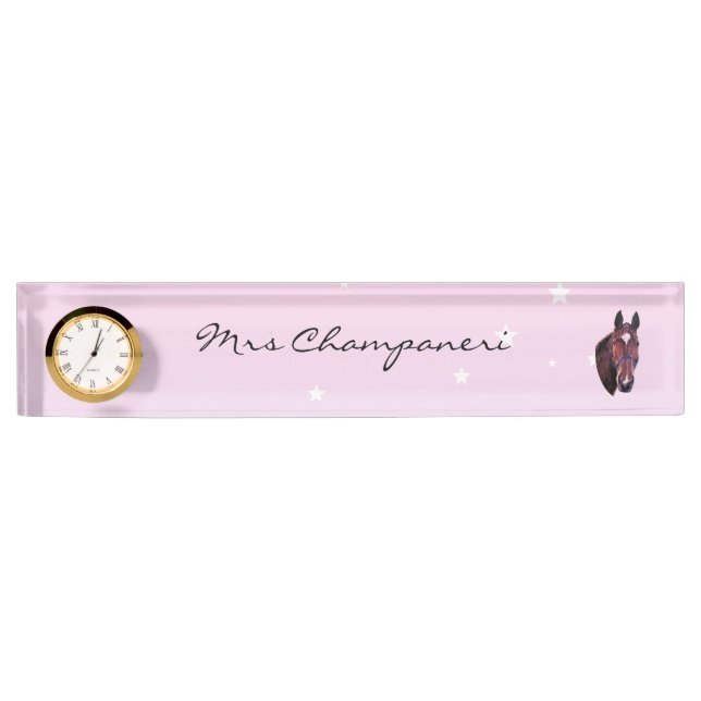 Kastanienpferd Namensplakette (Vorderseite)