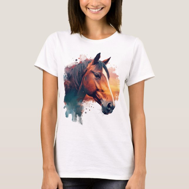 Kastanienpferd T-Shirt (Vorderseite)