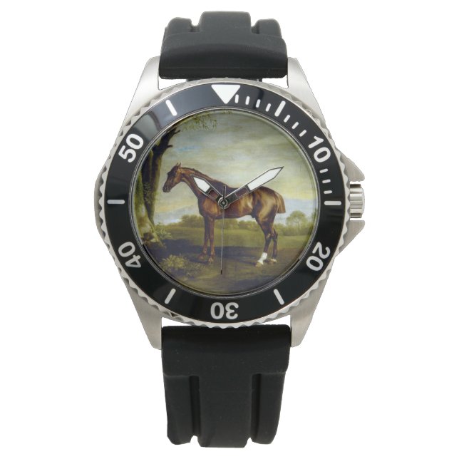 Kastanienrutsche in einer Landschaft (George Stubb Armbanduhr (Vorderseite)
