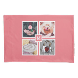 Kasten IHRES 4 Kissens der FOTOS u. des MONOGRAMMS Kissenbezug