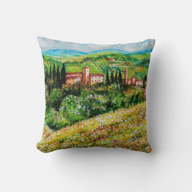 KASTEN IN DER LANDSCHAFT CHIANTI,GELBE BLUME KISSEN (Vorderseite)