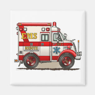 Kasten-LKW-Krankenwagen-Quadrat-Magnet Magnet