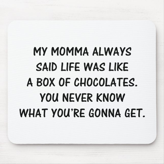 Kasten Schokoladen Mousepad (Vorne)