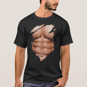 Kasten sechs Satz-ABS-Muskel-T - Shirt heftiges