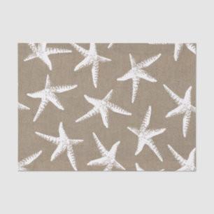Kastenweiße Starfish & Imitate Burlap Seidenpapier