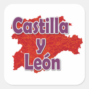Kastilien und Leon Quadratischer Aufkleber