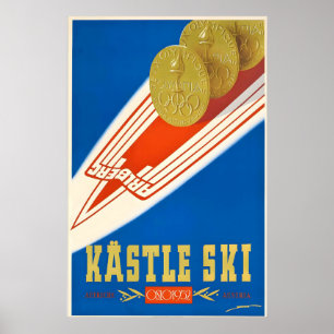 Kastle Ski Österreich Oslo Alpen Berge Schnee Poster