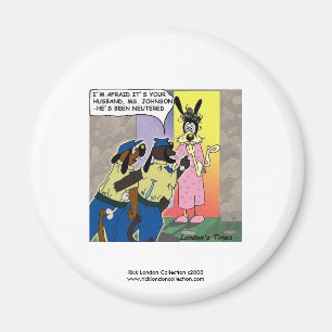 Kastriertes Hund Lustiges Cartoon Neuheit Magnet
