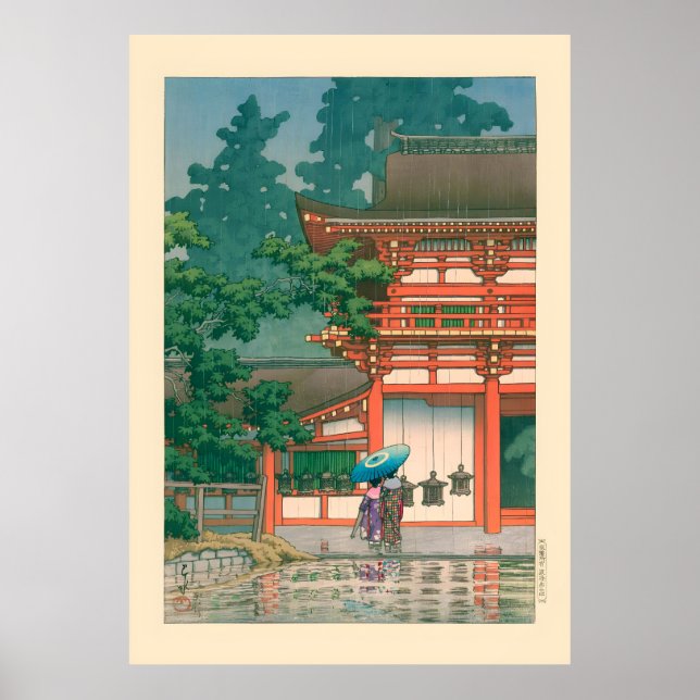 Kasuga Shrine von Kawase Hasui Poster (Vorne)