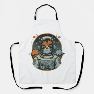 Kat-Astronaut auf Asteroiden Schürze