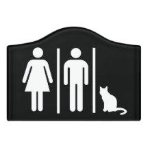 Kat-Badezimmer-Zeichen