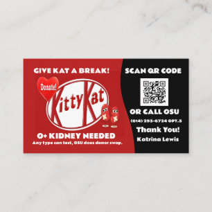 Kat benötigt Niere Business Card Visitenkarte