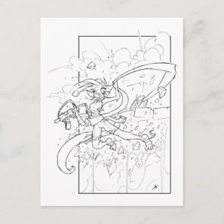 Kat Die Hard Postkarte