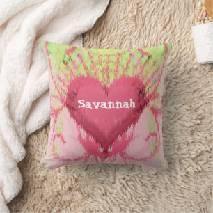 Kat Girly Wirbel Heart Pillow Kissen