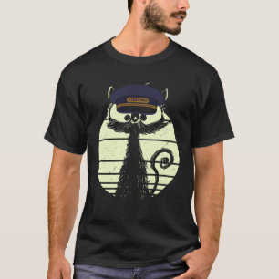 Kat im Leiter des Ingenieurs Uniform Cat Train Con T-Shirt