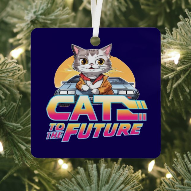 Kat in die Zukunft Ornament Aus Metall (InSitu)
