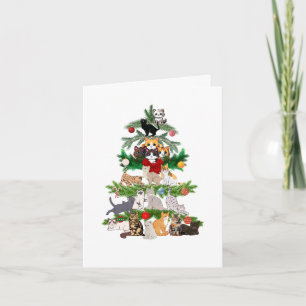 Kat-mas Tree Faltkarte Karte