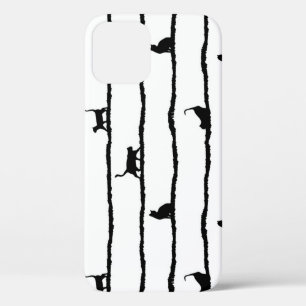 Kat-Silhouette Streifen Abstrakt Handgezeichnetes  Case-Mate iPhone Hülle