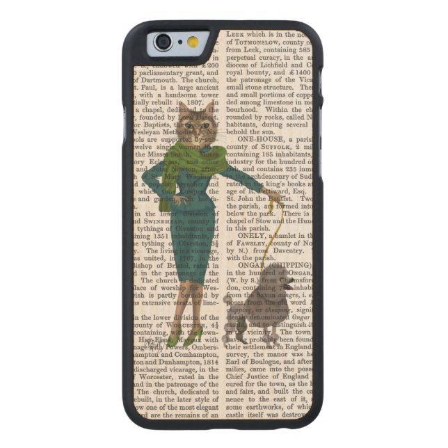 Kat und Poodle Carved Wood iPhone Hülle (Rückseite)