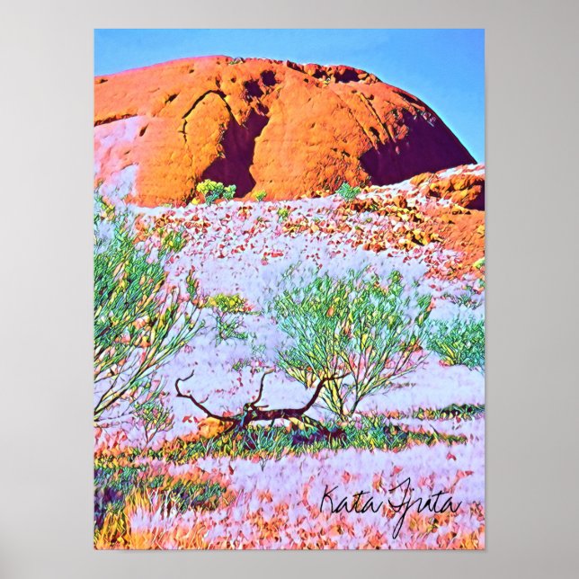 Kata Tjuta - Olgas Zentralaustralien - Reisen Poster (Vorne)