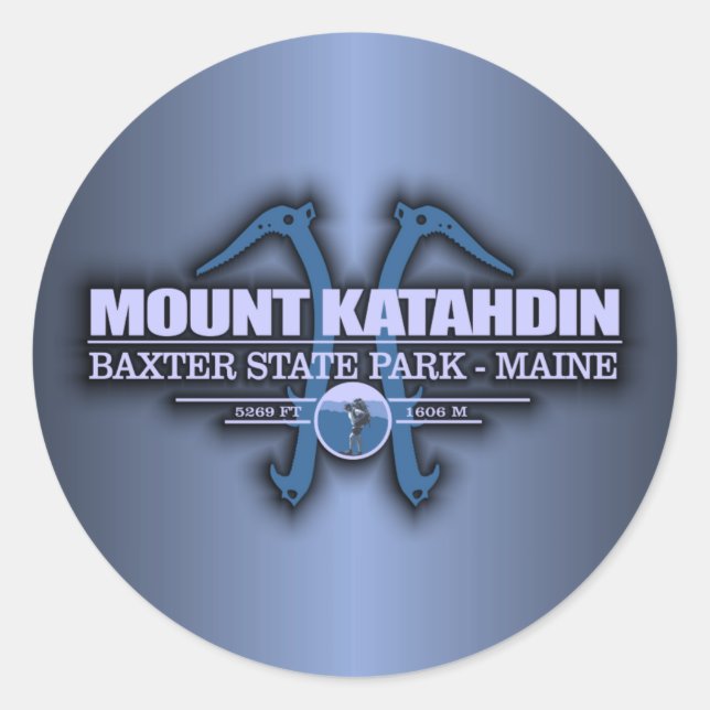 Katahdin 2 runder aufkleber (Vorderseite)
