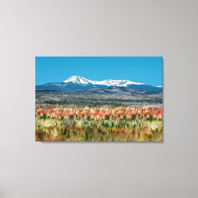 Katahdin Baxter Staat Park in Maine Leinwanddruck (Vorderseite)